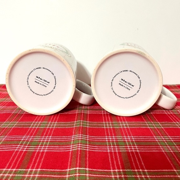 Mr. & Mrs. Red & Green Coffee Tea Hot Cocoa Mug Set Large Size 18 oz. - Picture 7 of 8